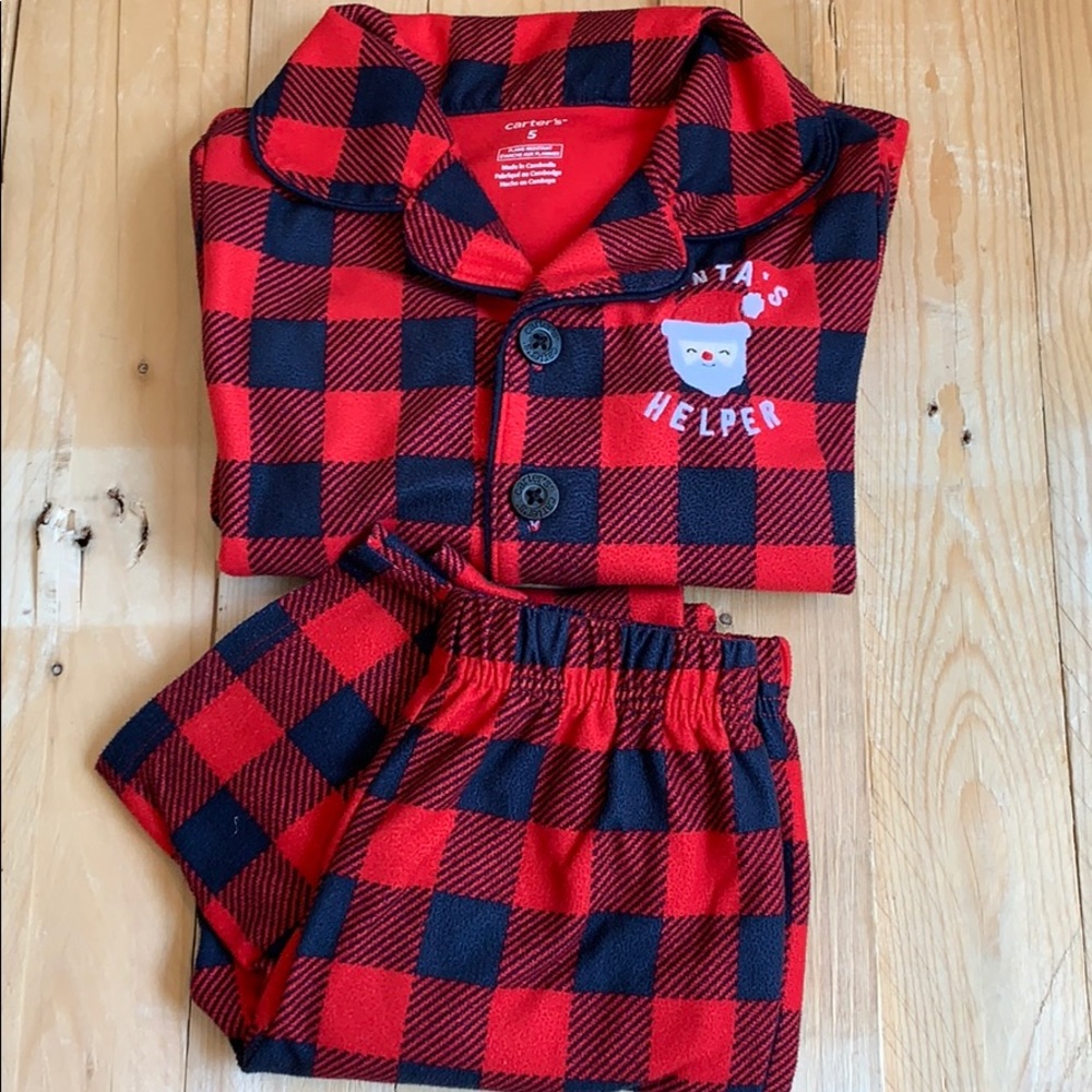 Santa’s little helper coat pajamas